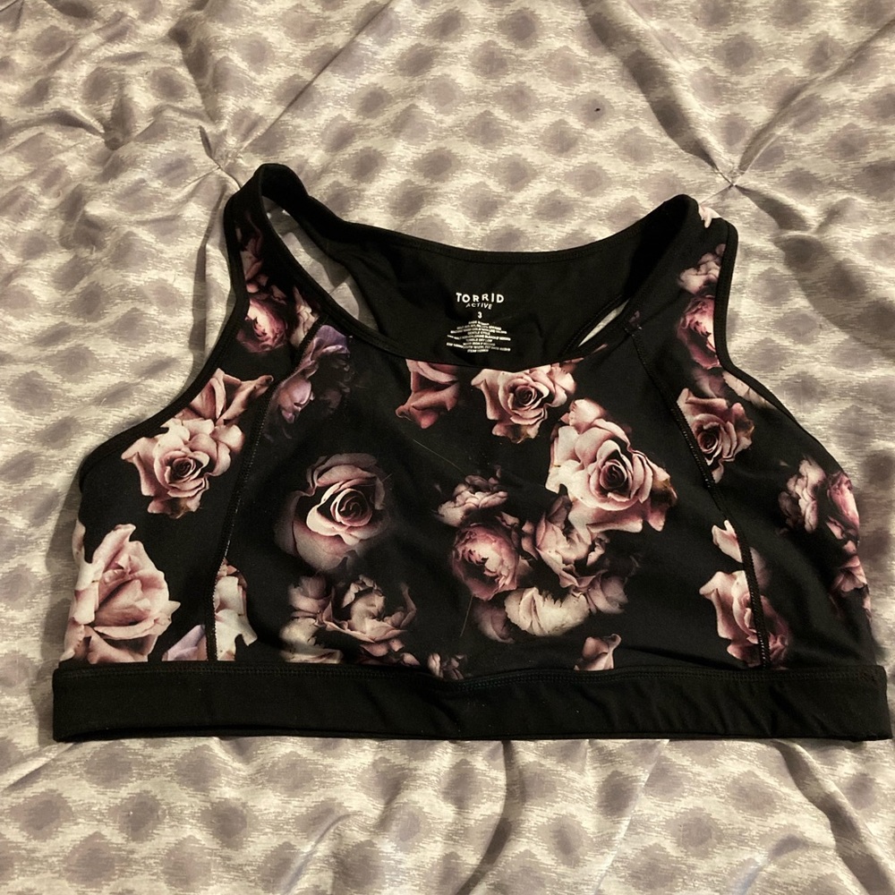 Floral sports bra